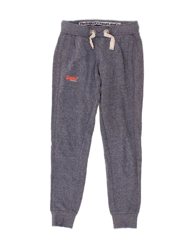 Lively And Youthful SUPERDRY Womens Slim Fit Tracksuit Trousers Joggers UK 10 Small Navy Blue Lively And Youthful SUPERDRY Womens Slim Fit Tracksuit Trousers Joggers UK 10 Small Navy Blue