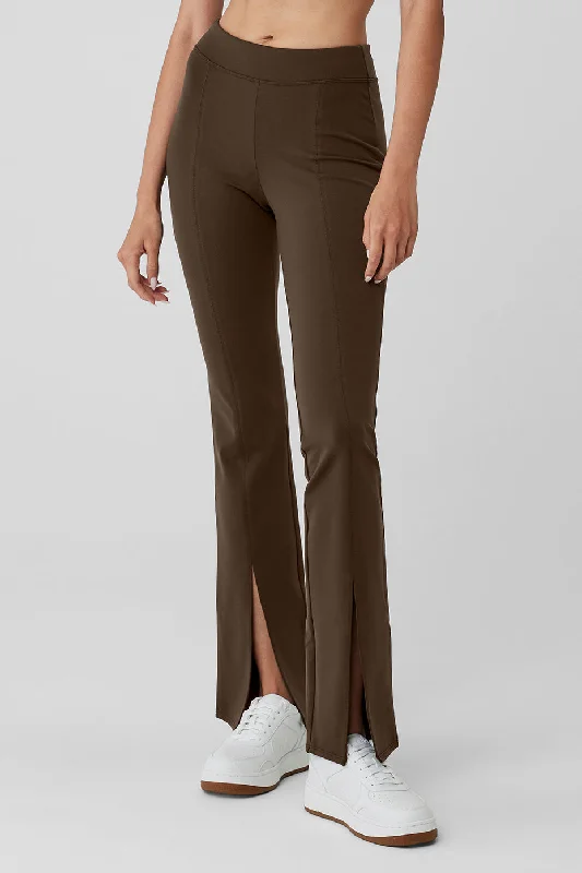 European Plan Airbrush High-Waist Flutter Legging - Espresso