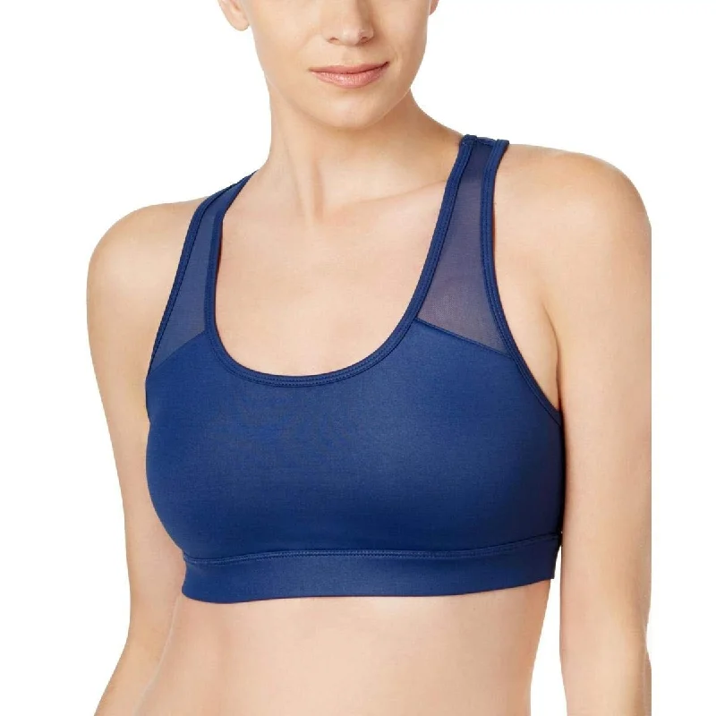 Celebrity Style Ideology Women's Open Back Medium Impact Sports Bra Blue, Size Small - Black Celebrity Style Ideology Women's Open Back Medium Impact Sports Bra Blue, Size Small - Black