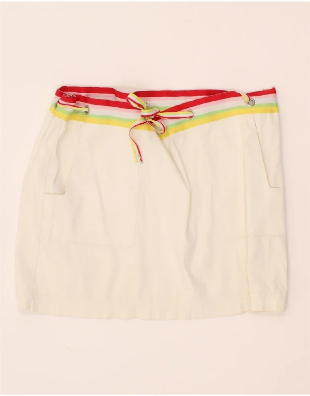 Retro Fashion TOMMY HILFIGER Womens Tennis Skirt US 12 Large  White