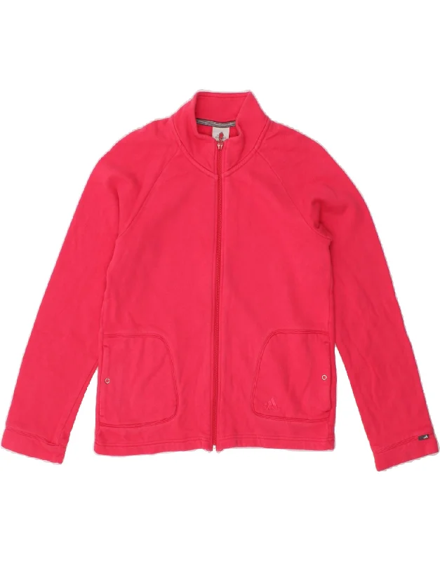 Perfect Tailoring ADIDAS Womens Tracksuit Top Jacket UK 14 Medium  Pink Cotton