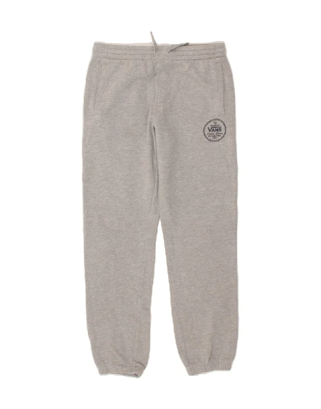 Printed Patterns VANS Womens Tracksuit Trousers Joggers UK 14 Large  Grey Cotton