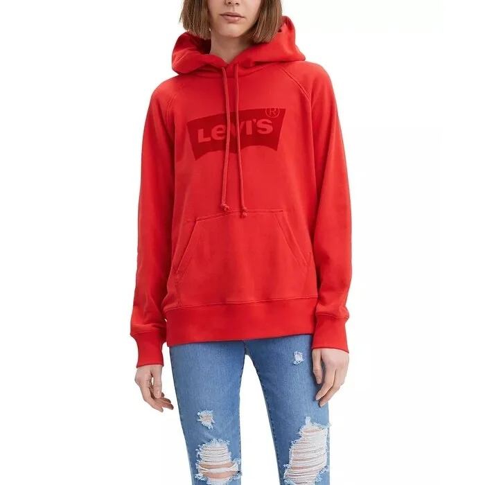 Modern City Levi's Women's Graphic Sport Hoodie Red Size Extra Large - X-Large