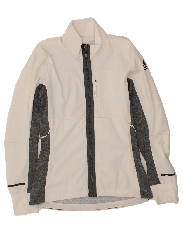 British Style ADIDAS Womens Tracksuit Top Jacket UK 8 Small White Colourblock Polyester British Style ADIDAS Womens Tracksuit Top Jacket UK 8 Small White Colourblock Polyester