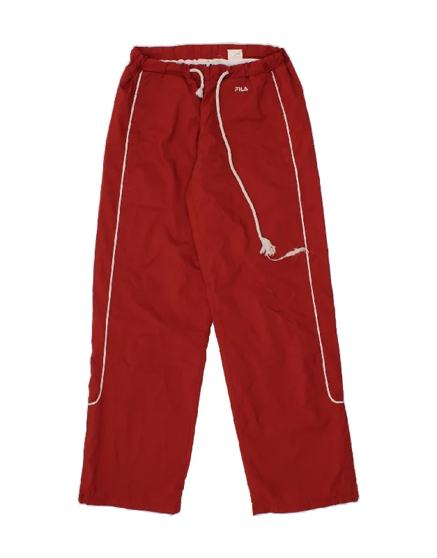 Personalized Wear FILA Womens Tracksuit Trousers IT 44 Medium Red Polyester