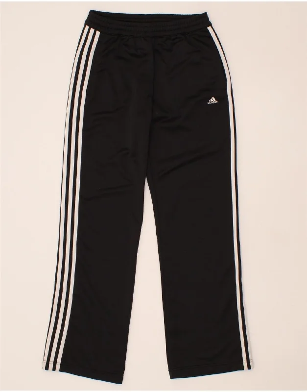 High-end Fashion ADIDAS Womens Tracksuit Trousers UK 10 Small Black Polyester