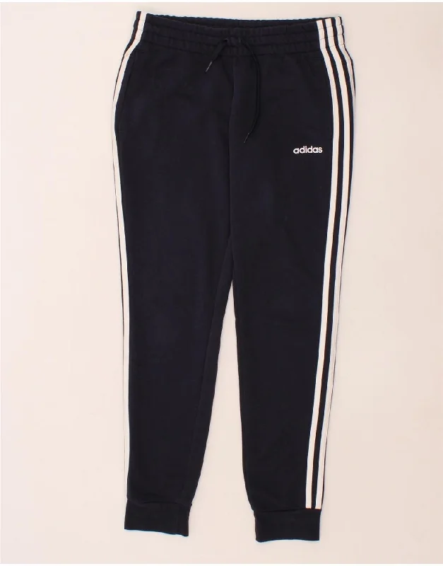Unique Prints ADIDAS Womens Tracksuit Trousers Joggers UK 12/14 Medium Navy Blue Cotton Unique Prints ADIDAS Womens Tracksuit Trousers Joggers UK 12/14 Medium Navy Blue Cotton