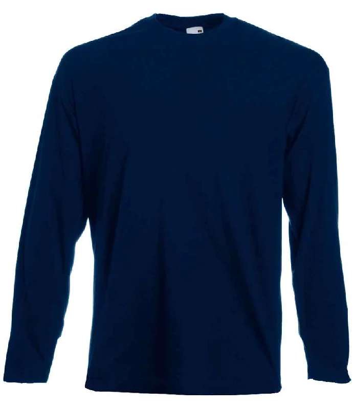 Tropical Style Fruit of the Loom Long Sleeve Value T-Shirt | Deep Navy