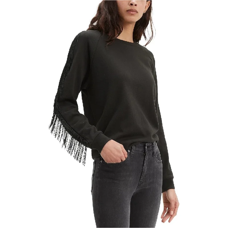 Boutique Recommendation Levi's Women's Fringed Crewneck Sweatshirt Black Size Medium Boutique Recommendation Levi's Women's Fringed Crewneck Sweatshirt Black Size Medium
