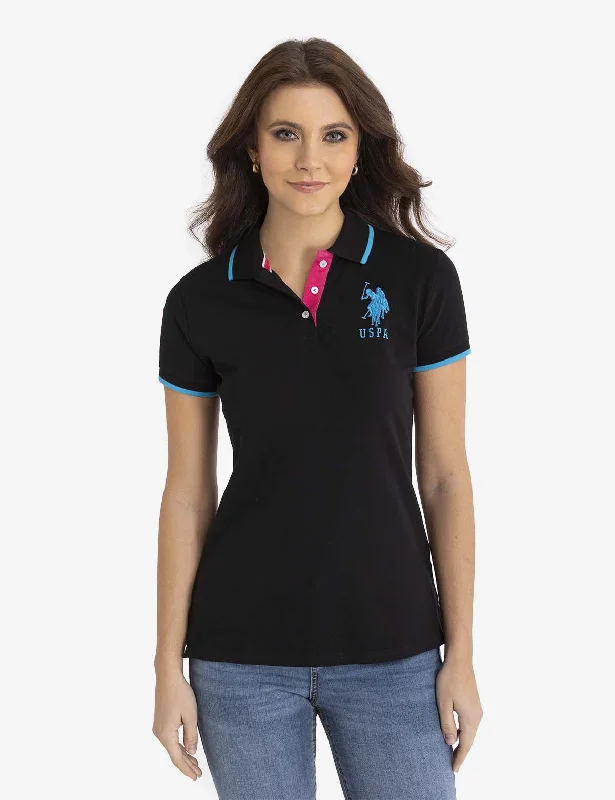 Youthful Street Fashion TRIPLE CROWN SOLID POLO SHIRT