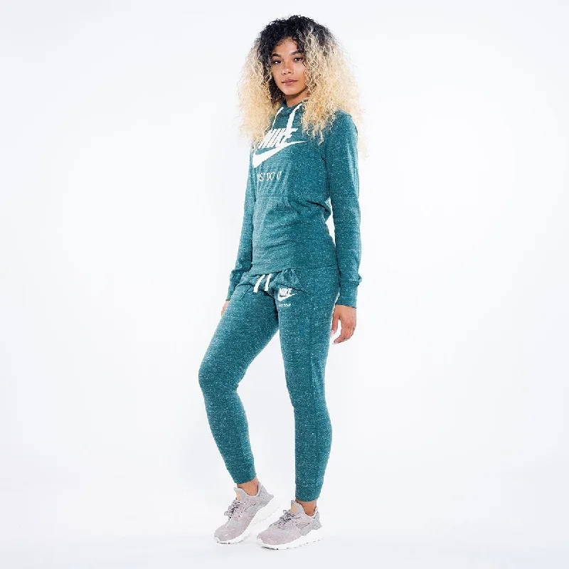 Avant-garde Design Nike Women's Gym Athletic Vintage Logo Hoodie Green Size Medium - M Avant-garde Design Nike Women's Gym Athletic Vintage Logo Hoodie Green Size Medium - M
