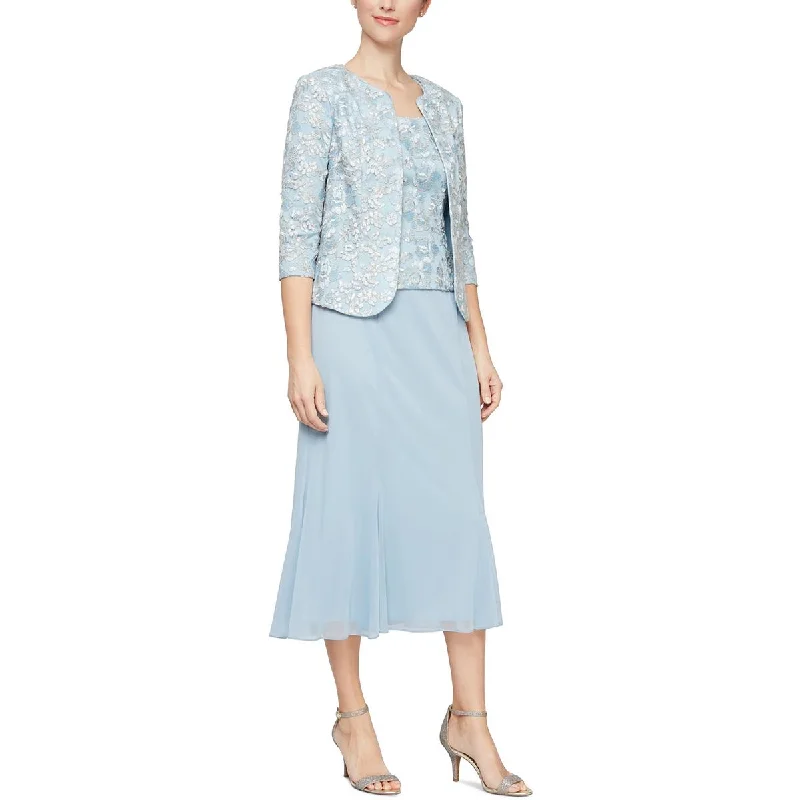 Youthful Street Fashion Alex Evenings Womens Embroidered 3/4 Sleeves One-Button Blazer Youthful Street Fashion Alex Evenings Womens Embroidered 3/4 Sleeves One-Button Blazer