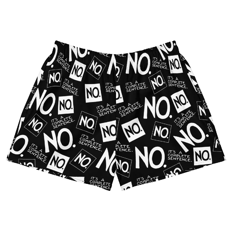 Exquisite Fabrics Complete Sentence Women’s Athletic Shorts
