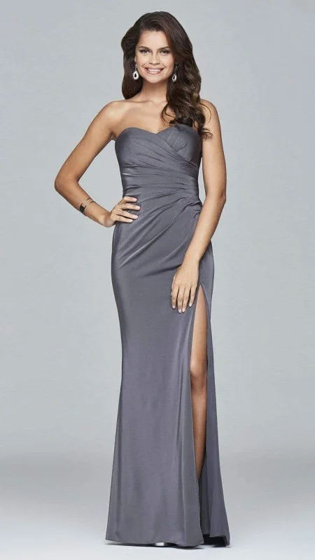 Classic Color Faviana - 7891 Satin Sweetheart Evening Dress - 1 Pc Smoke Grey in Size 6 Available Classic Color Faviana - 7891 Satin Sweetheart Evening Dress - 1 Pc Smoke Grey in Size 6 Available