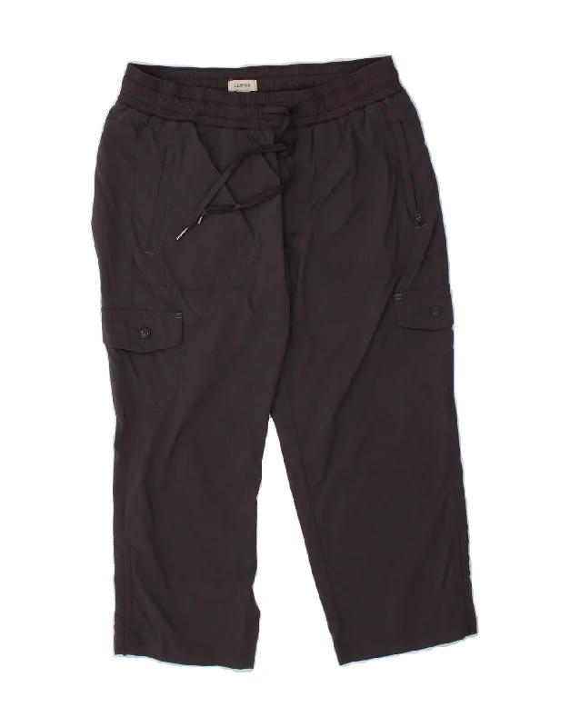 Personalized Wear L.L.BEAN Womens Cargo Tracksuit Trousers UK 14 Medium  Grey Nylon