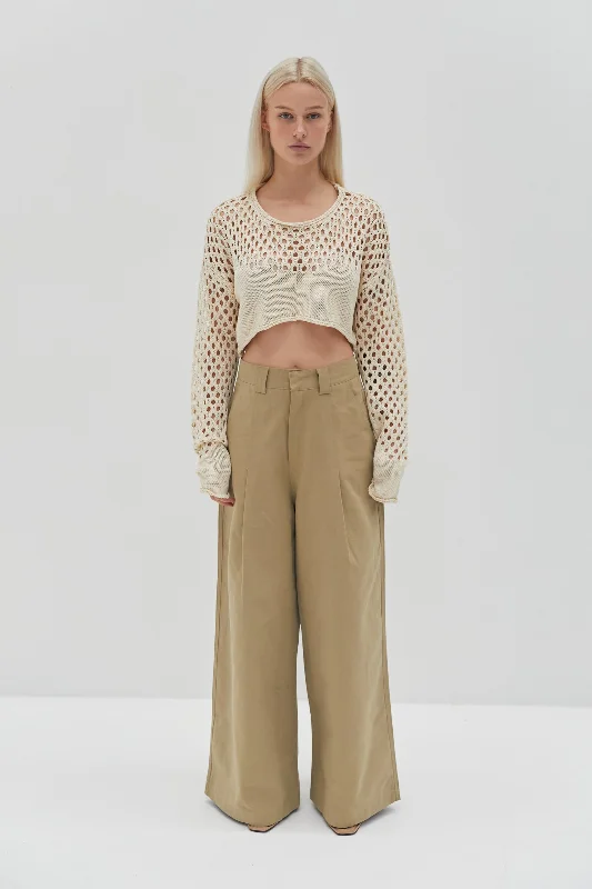 Must-have For Fashion Amalie Crochet Top - Beige