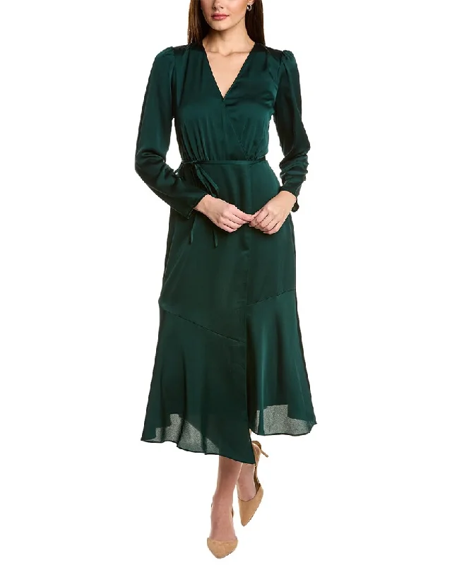 Elegant And Casual Anne Klein Faux Wrap Midi Dress