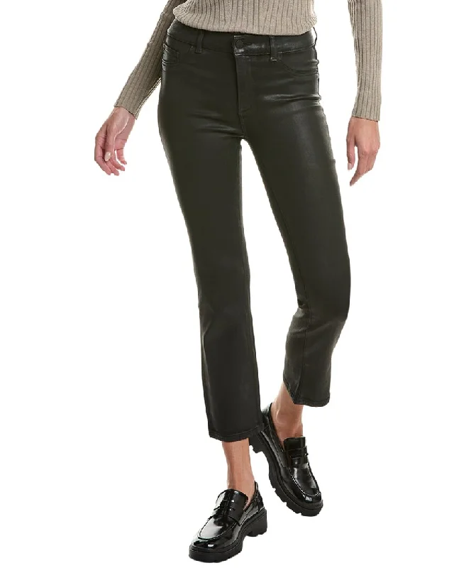 Comfortable Mind DL1961 Mara Straight Black Coated Mid-Rise Instasculpt Ankle Cut Jean