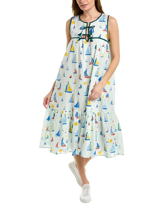 Trendy And Casual Pink Chicken Jade Midi Dress
