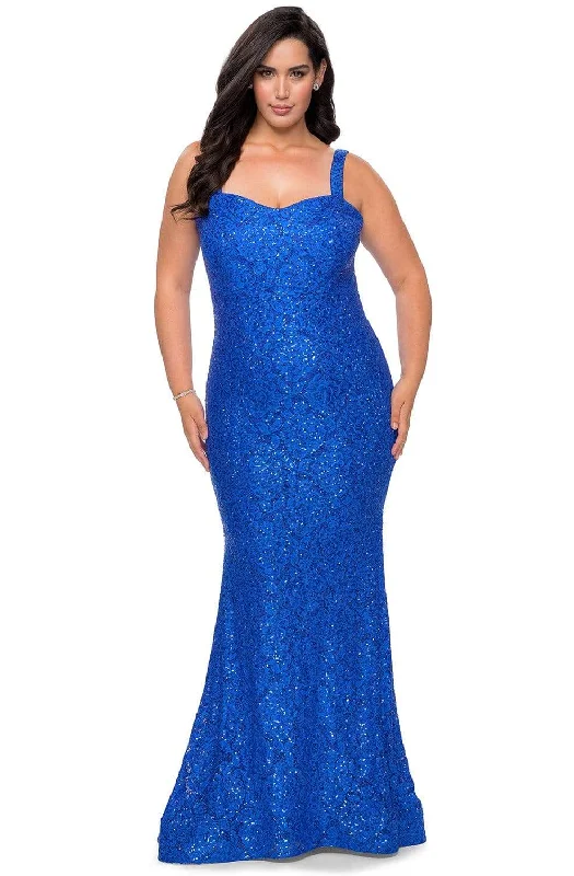 Autumn Selection La Femme - 28798 Rhinestone Embellished Sweetheart Simple Prom Dress