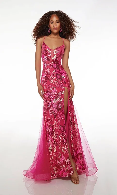 Fashionable Items Alyce Floral Sequin Long Prom Dress 61617