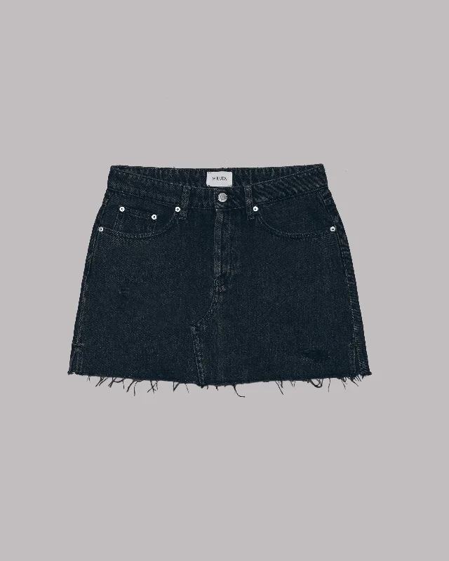 Practical Style The Black Denim Skirt