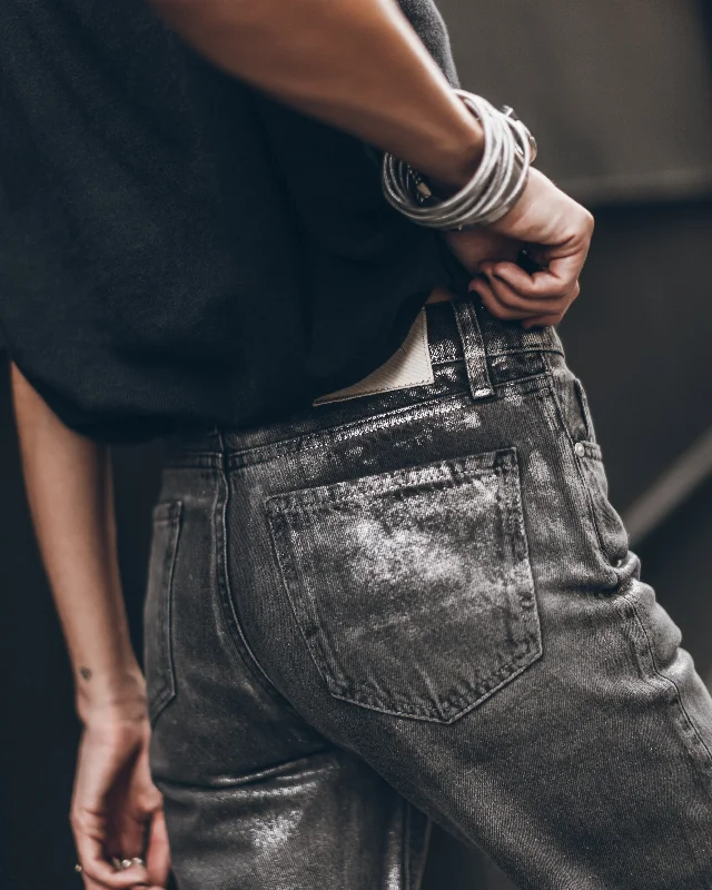 Personalized Outfit The Black Shimmer Straight Jeans